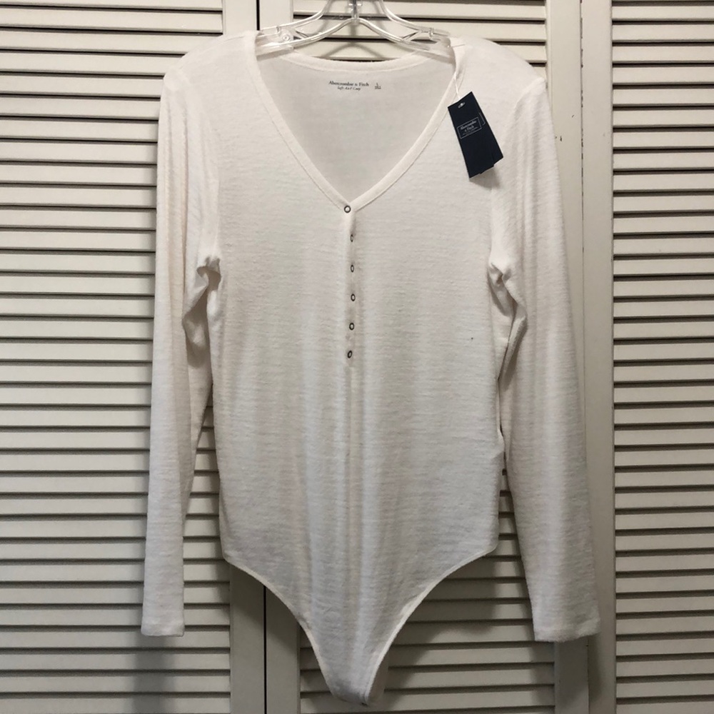 Cream Abercrombie Bodysuit